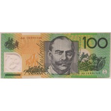 AUSTRALIA 2014 . ONE HUNDRED 100 DOLLARS BANKNOTE . STEVENS/PARKINSON . FIRST PREFIX AA14
